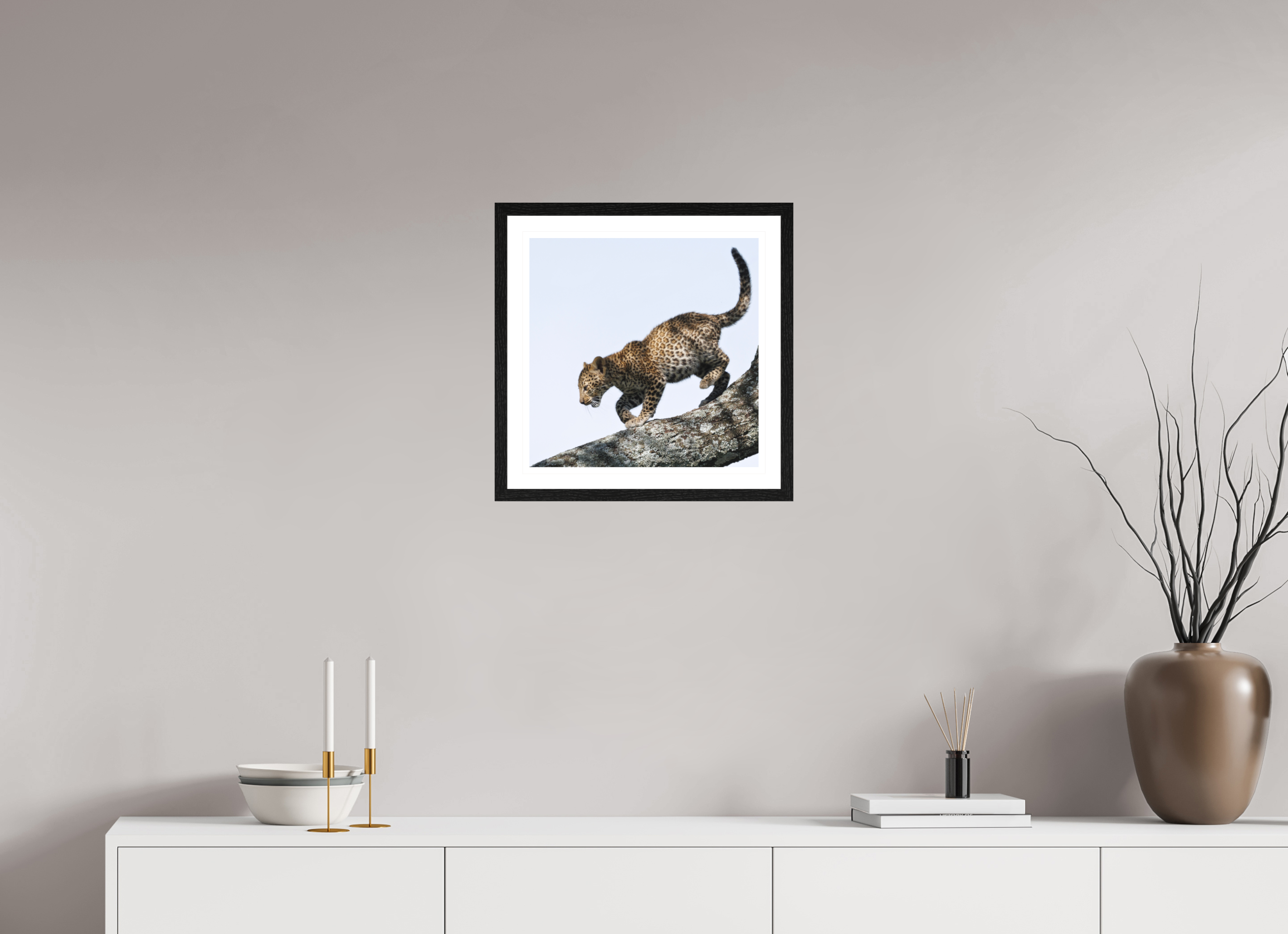 40 x 40 cm, Black oak colour frame Fine Art on 308g-m2 Hahnemühle rag paper - 3cm Passe-partout - Matte glass Namunyak II