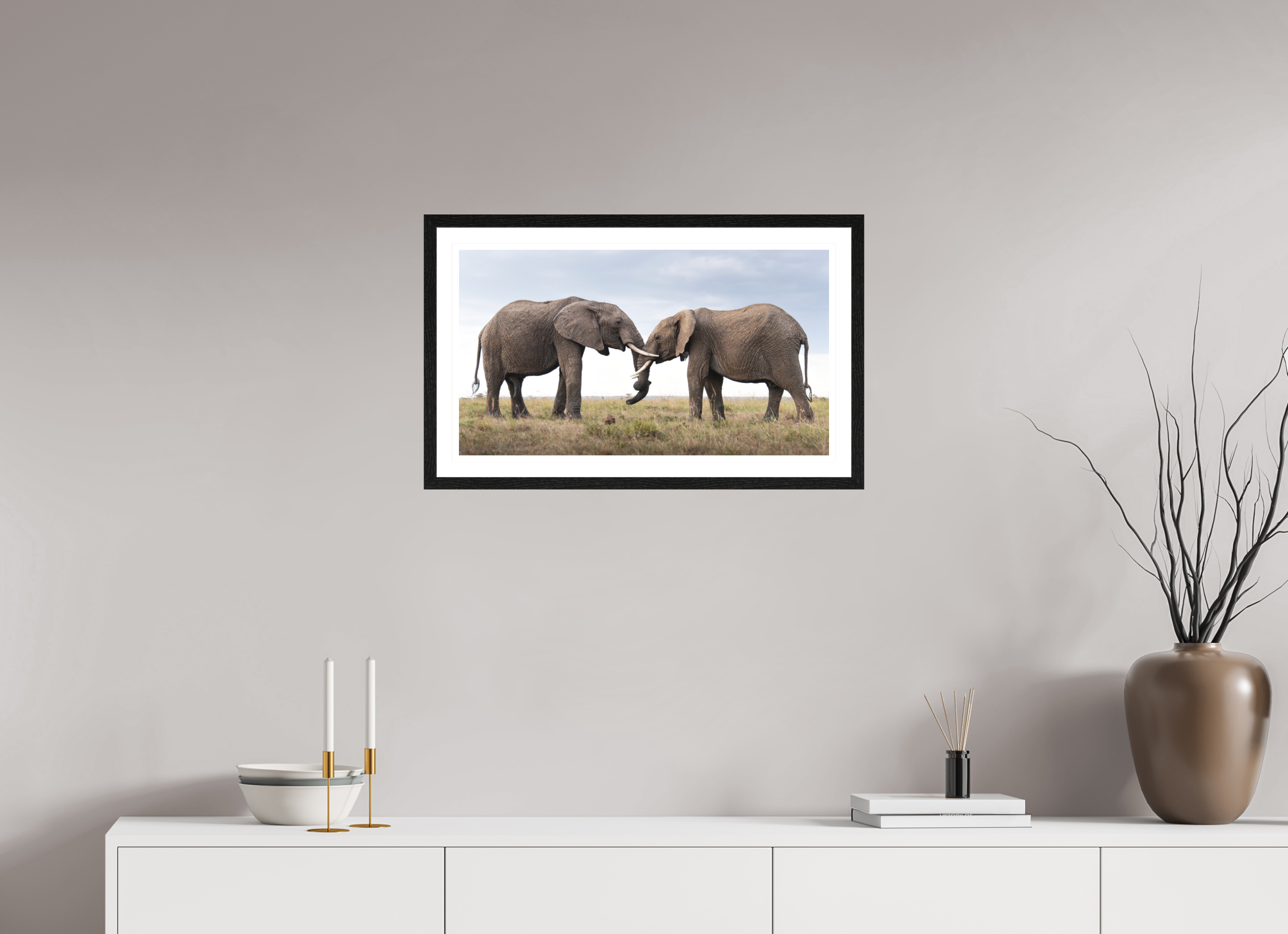 64 x 36 cm, Black oak colour frame Fine Art on 308g-m2 Hahnemühle rag paper - 3cm Passe-partout - Museum glass Intimate Moments III