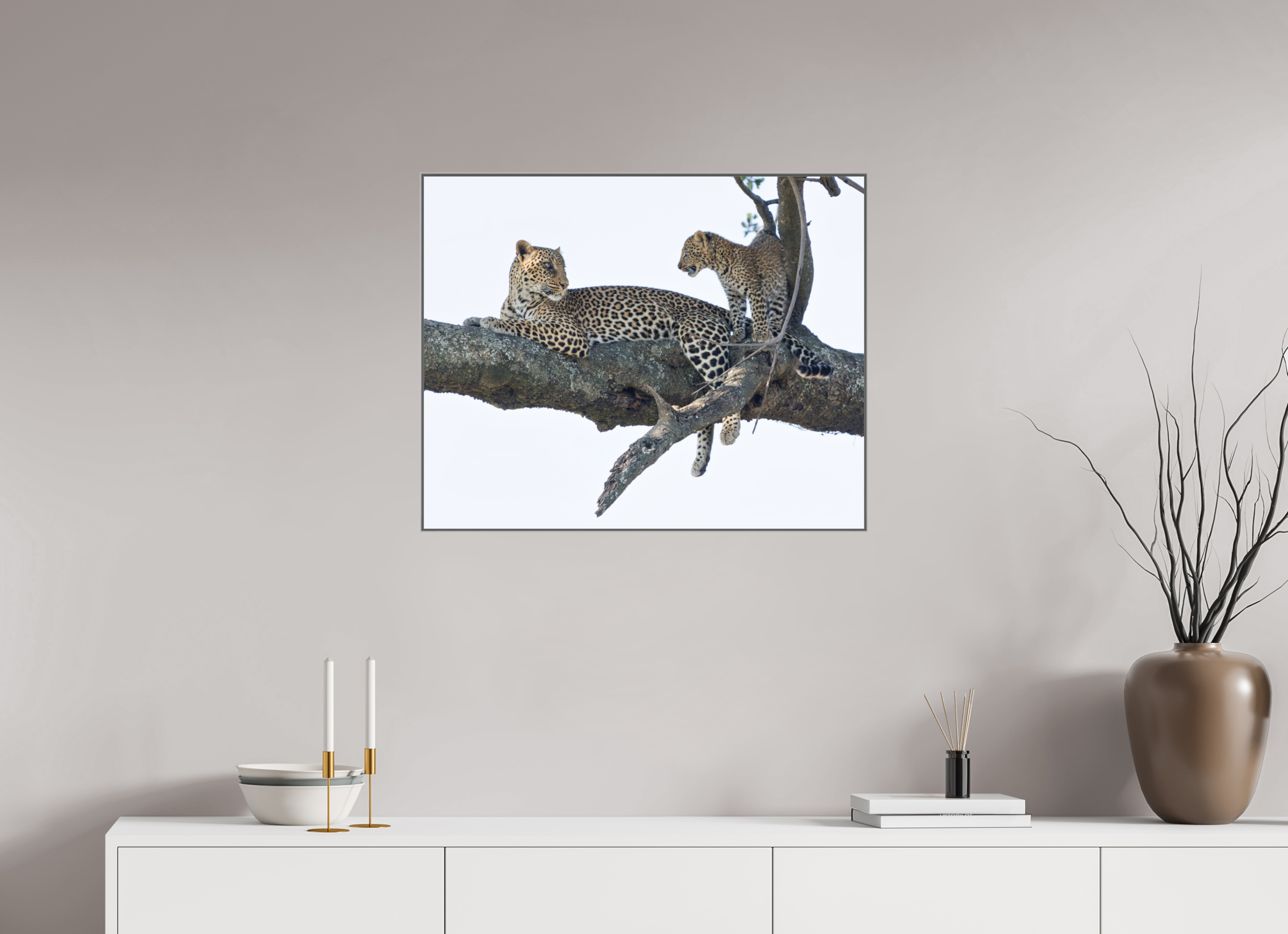 75 x 60 cm, Framed in Aluminium Art Box printed on Fuji Crystal Glossy paper w-out border Ndoto and Namunyak I