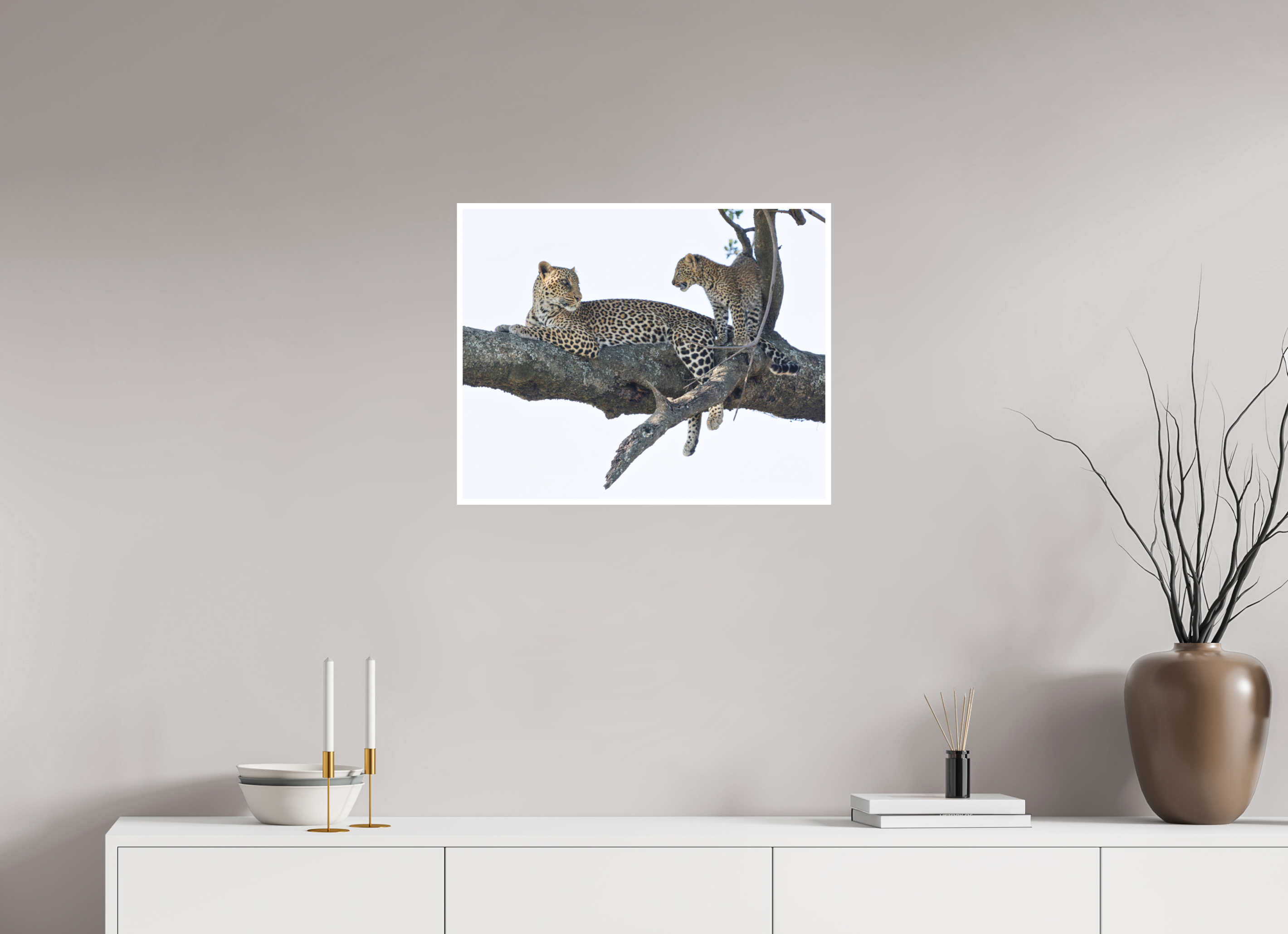 62.5 x 50 cm, Unframed Fine Art Giclée print on Hahnemühle Photo Rag paper with 1cm border Ndoto and Namunyak I