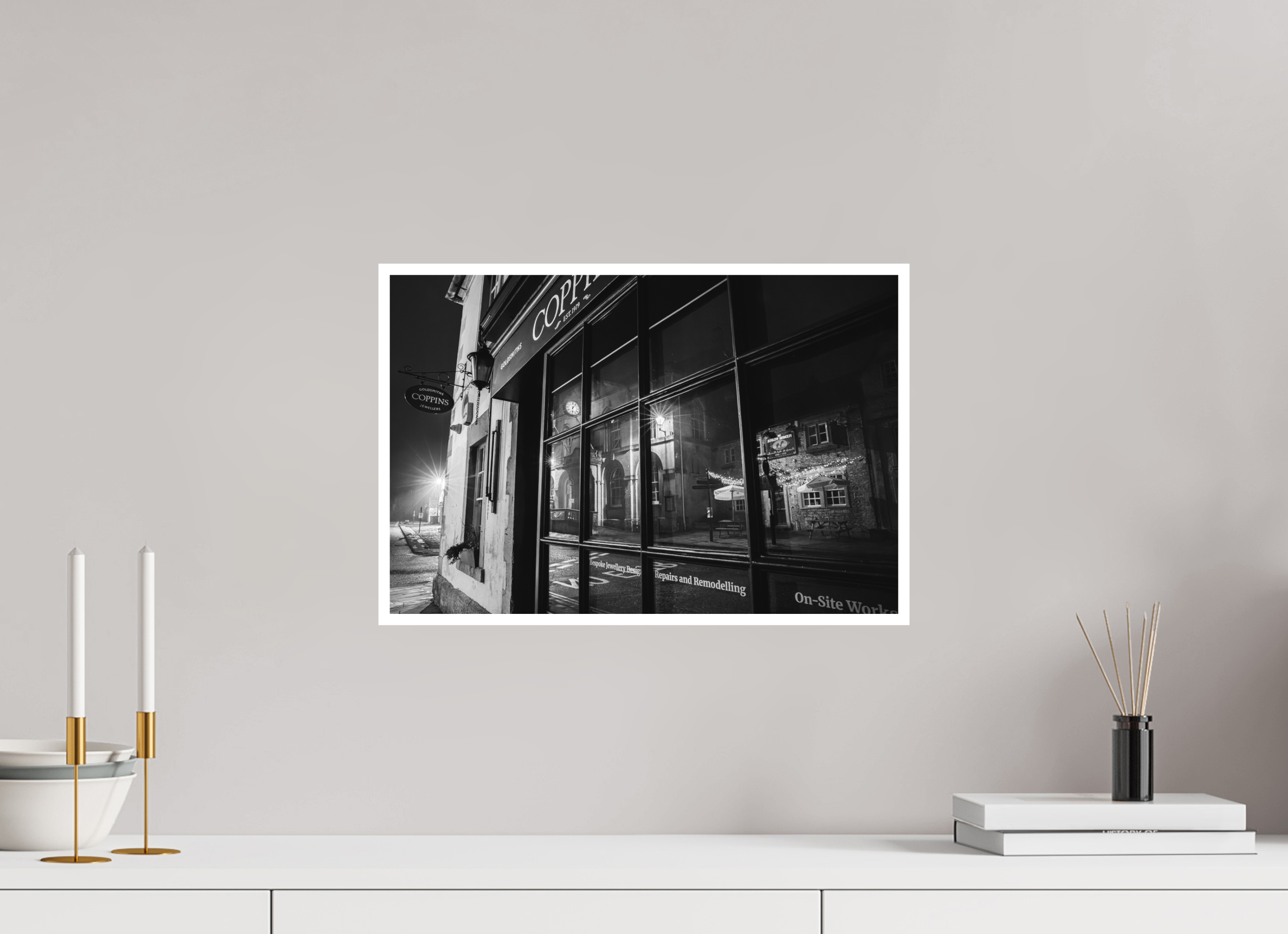45 x 30 cm, Unframed Fine Art Giclée print on Hahnemühle Photo Rag paper with 1cm border Reflections on Corsham