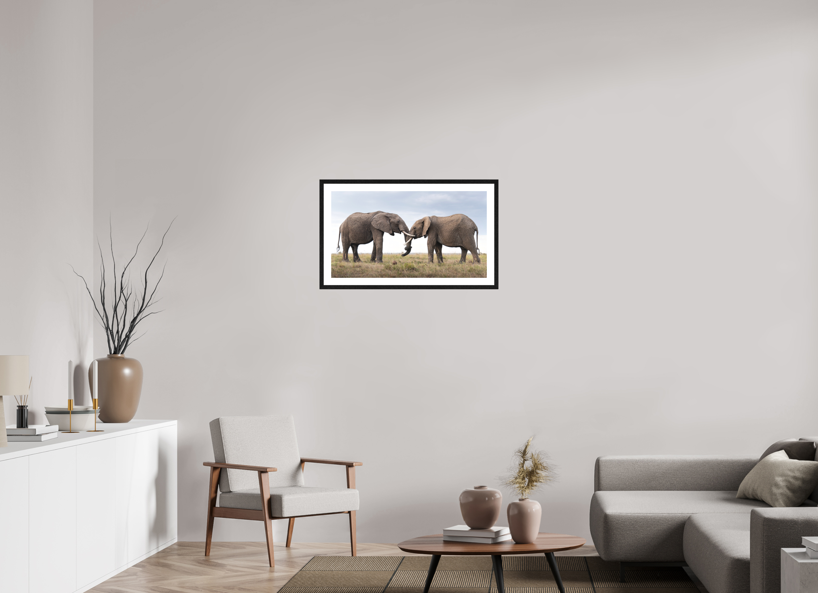 80 x 45 cm, Black oak colour frame Fine Art on 308g-m2 Hahnemühle rag paper - 3cm Passe-partout - Museum glass Intimate Moments III