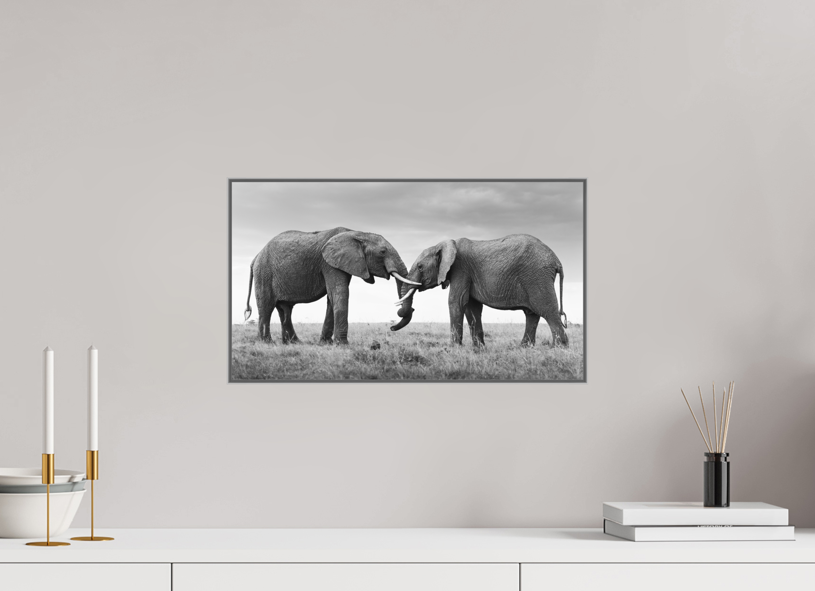 48 x 27 cm, Framed in Aluminium Art Box Printed on Ilford BW Photo Print under Acrylic Glass - w-out border Intimate Moments III 2