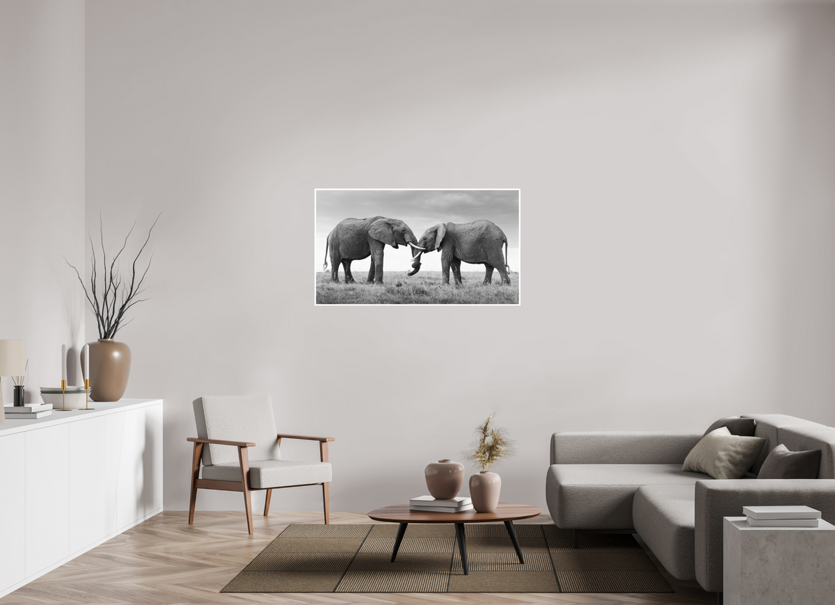 128 x 72 cm, Unframed Fine Art Giclée print on Hahnemühle Photo Rag paper with 1cm border Intimate Moments III - Black & White