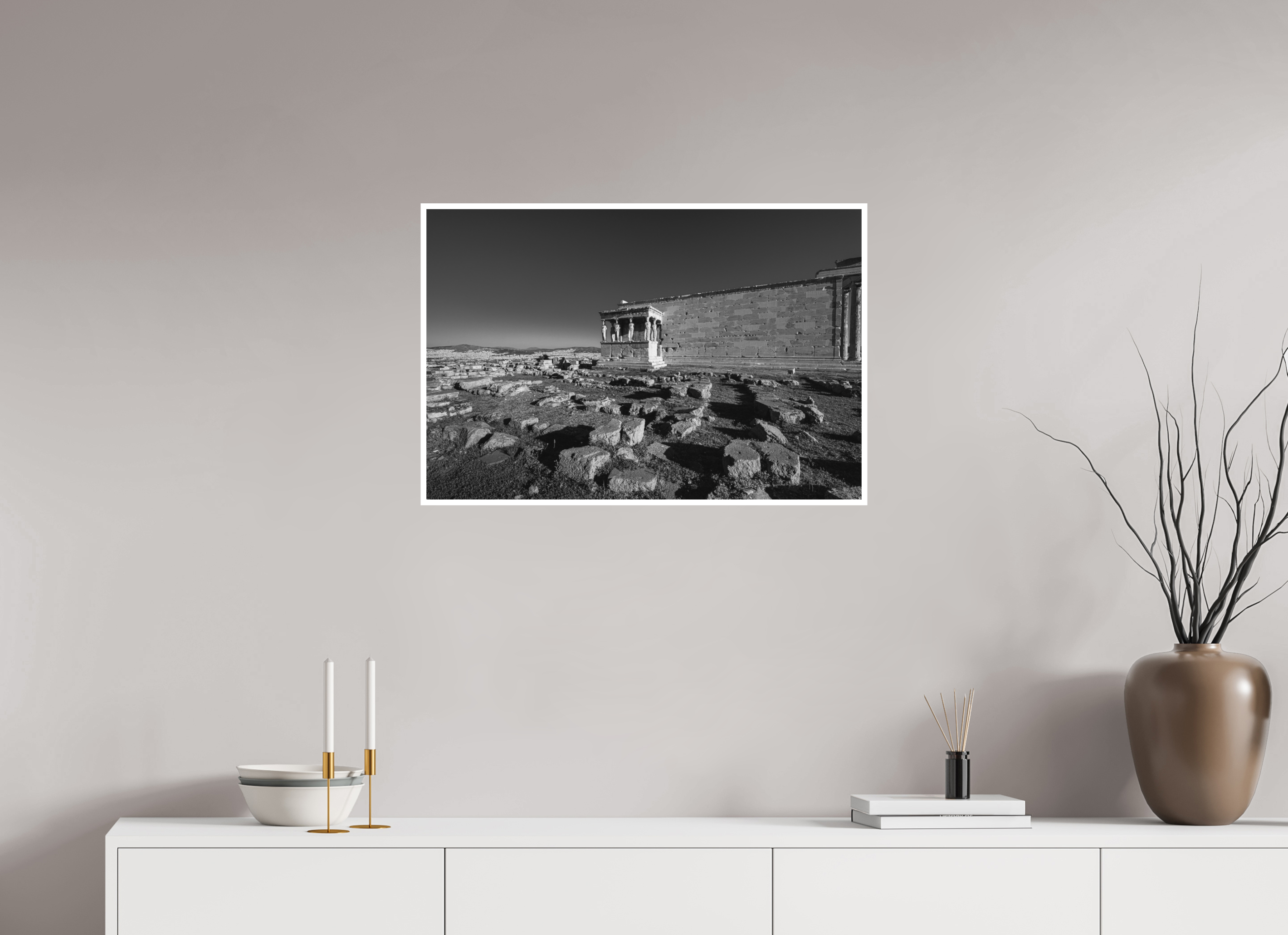 75 x 50 cm, Unframed Fine Art Giclée print on Hahnemühle Photo Rag paper with 1cm border The Erechtheion I