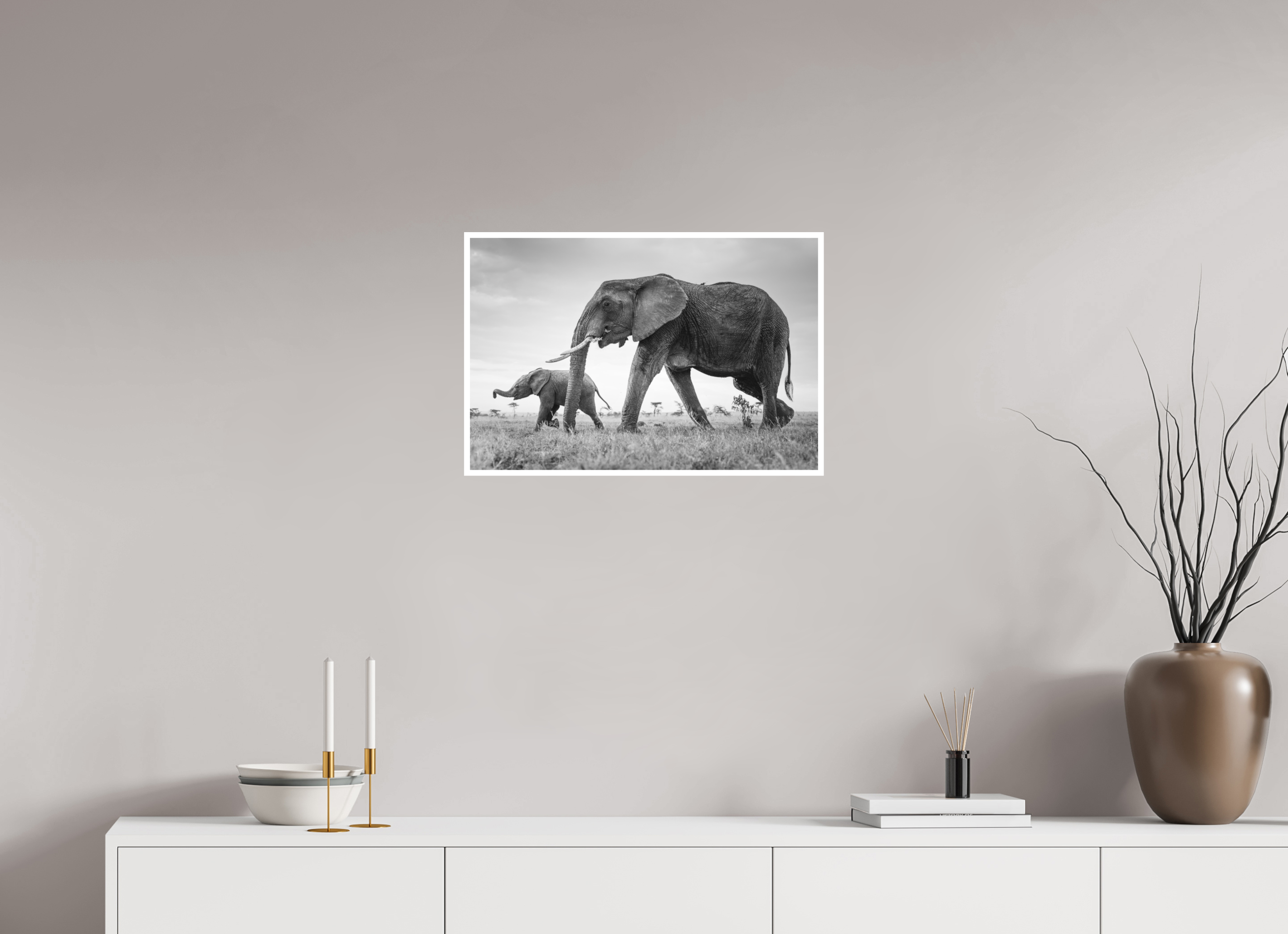 60 x 40 cm, Unframed Fine Art Giclée print on Hahnemühle Photo Rag paper with 1cm border By a trunk