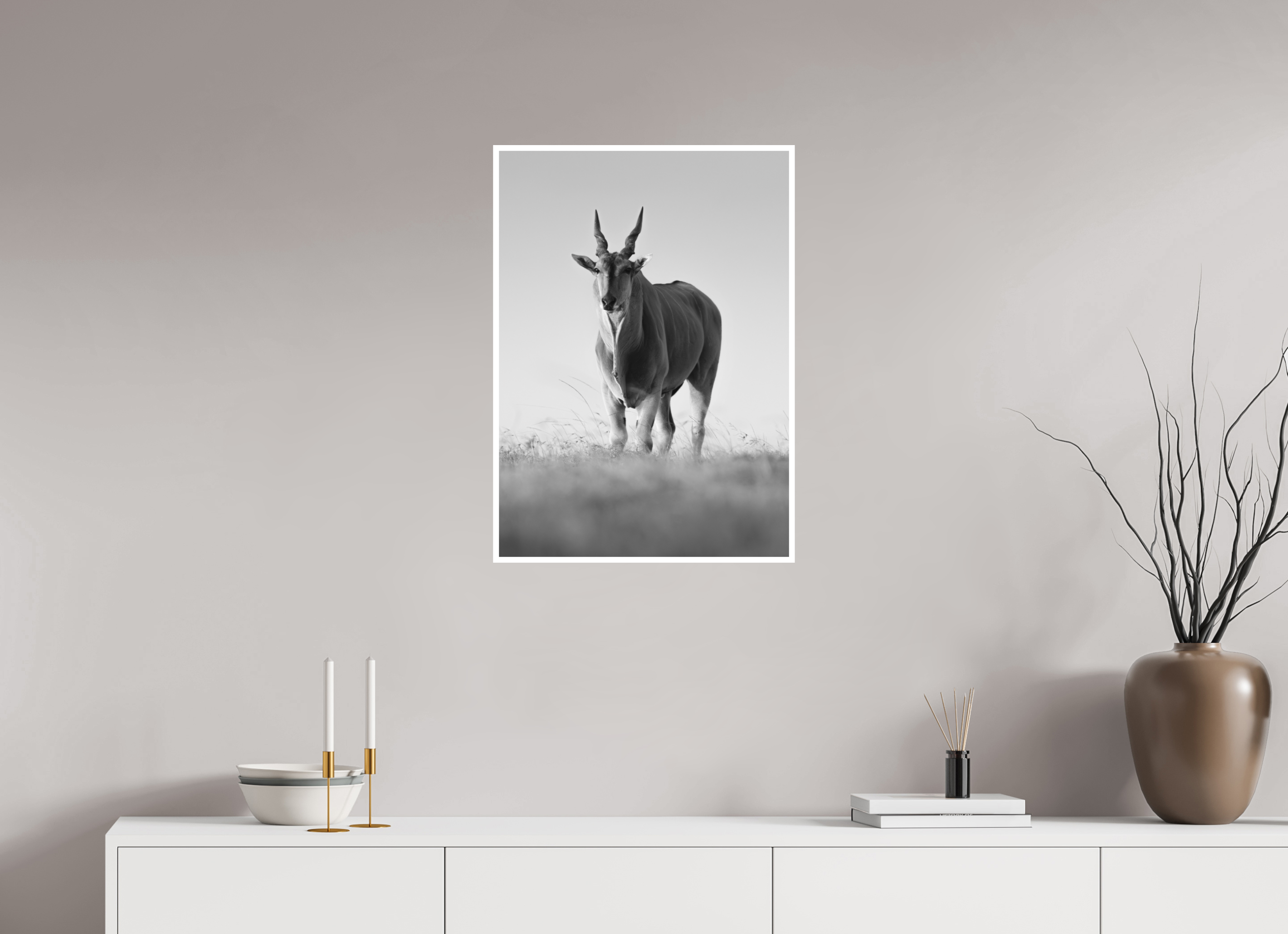 50 x 70 cm, Unframed Hahnemühle Photo Rag with 2cm border Eland