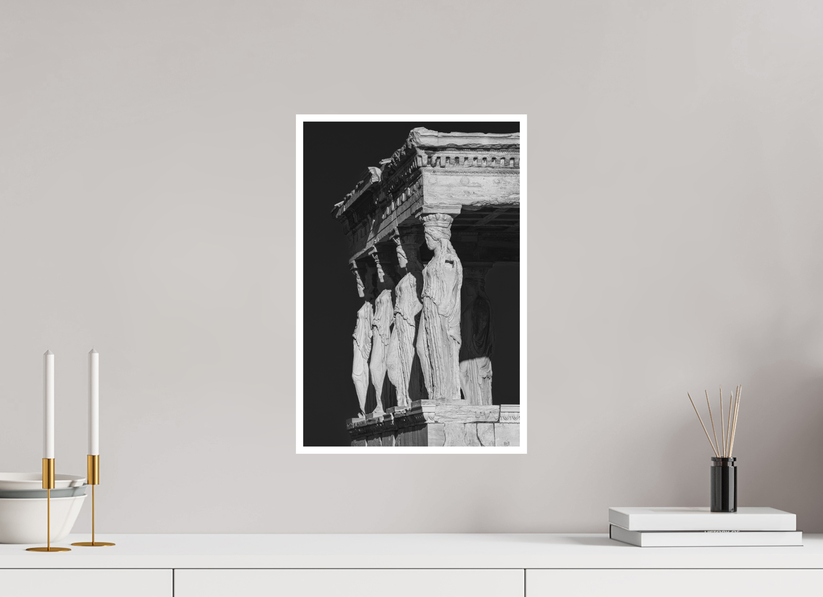 30 x 45 cm, Unframed Fine Art Giclée print on Hahnemühle Photo Rag paper with 1cm border The Erechtheion II