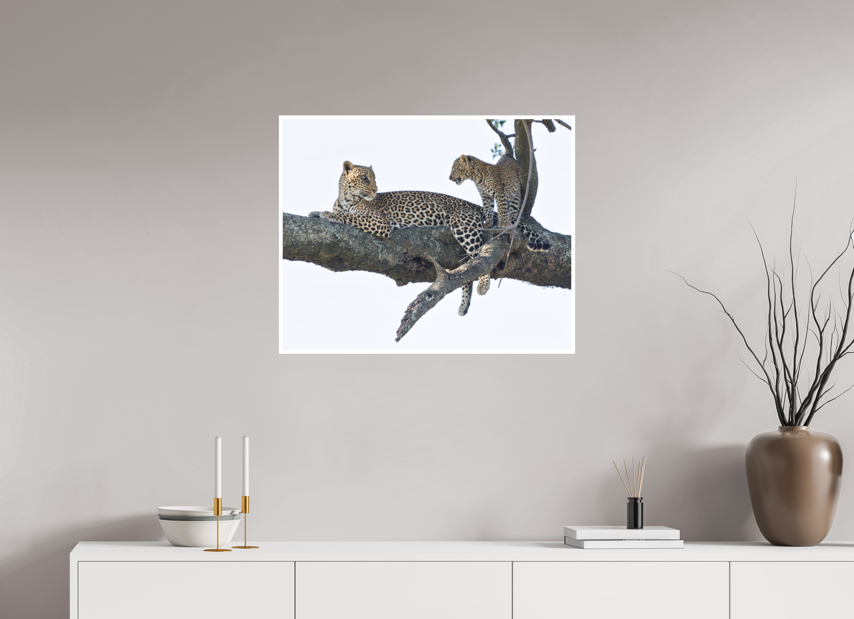 75 x 60 cm, Unframed Fine Art Giclée print on Hahnemühle Photo Rag paper with 1cm border Ndoto and Namunyak I