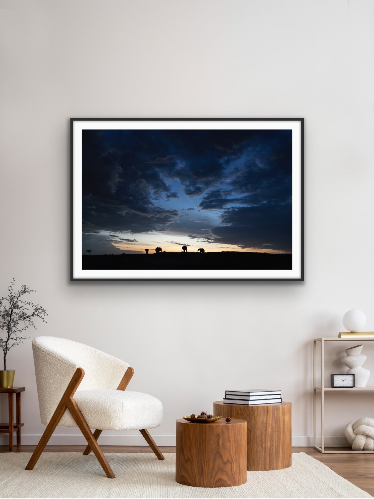 Elephants in the blue