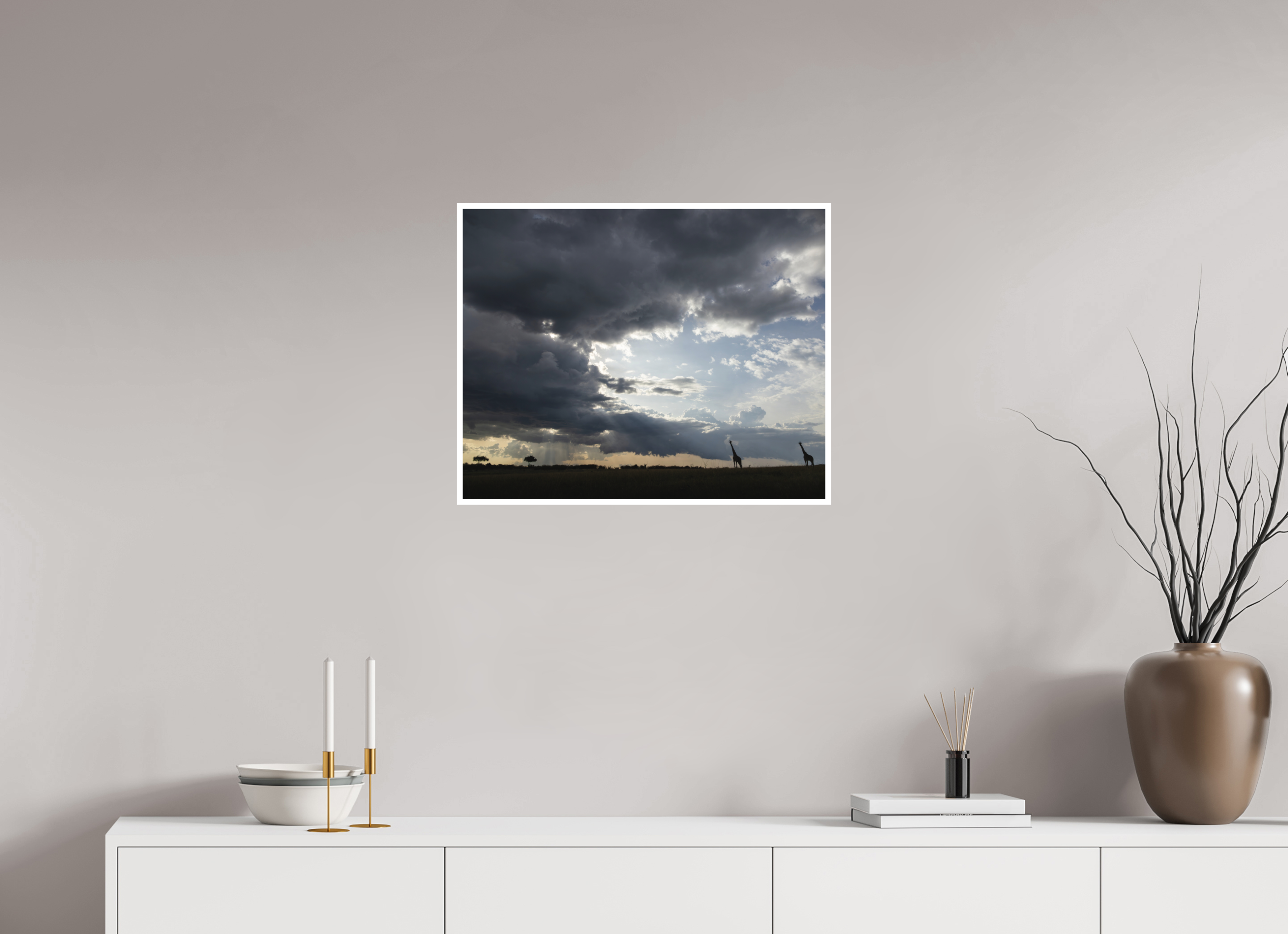 62.5 x 50 cm, Unframed Fine Art Giclée print on Hahnemühle Photo Rag paper with 1cm border Perspective