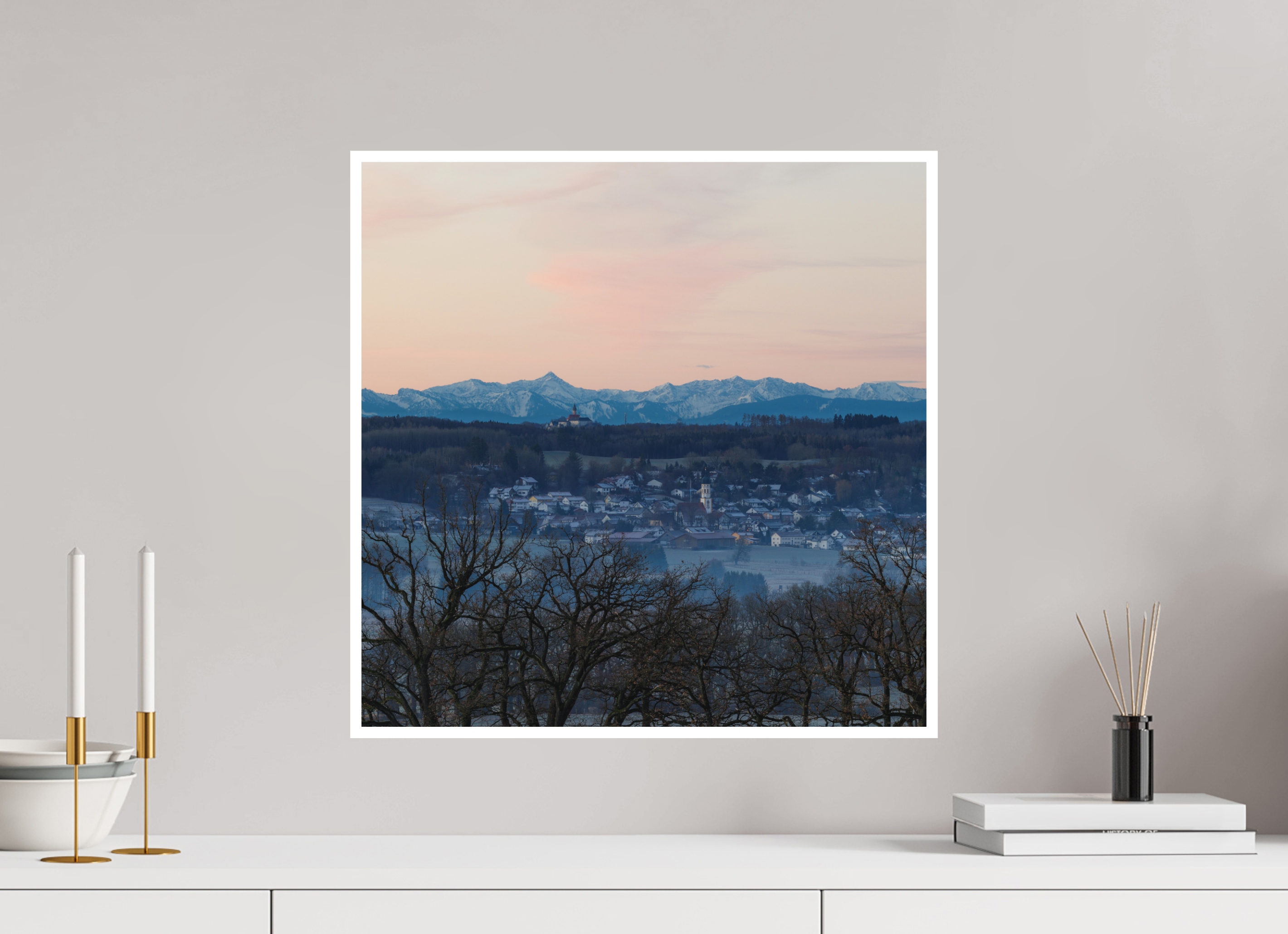 50 x 50 cm, Unframed Fine Art Giclée print on Hahnemühle Photo Rag paper with 1cm border Seefeld I