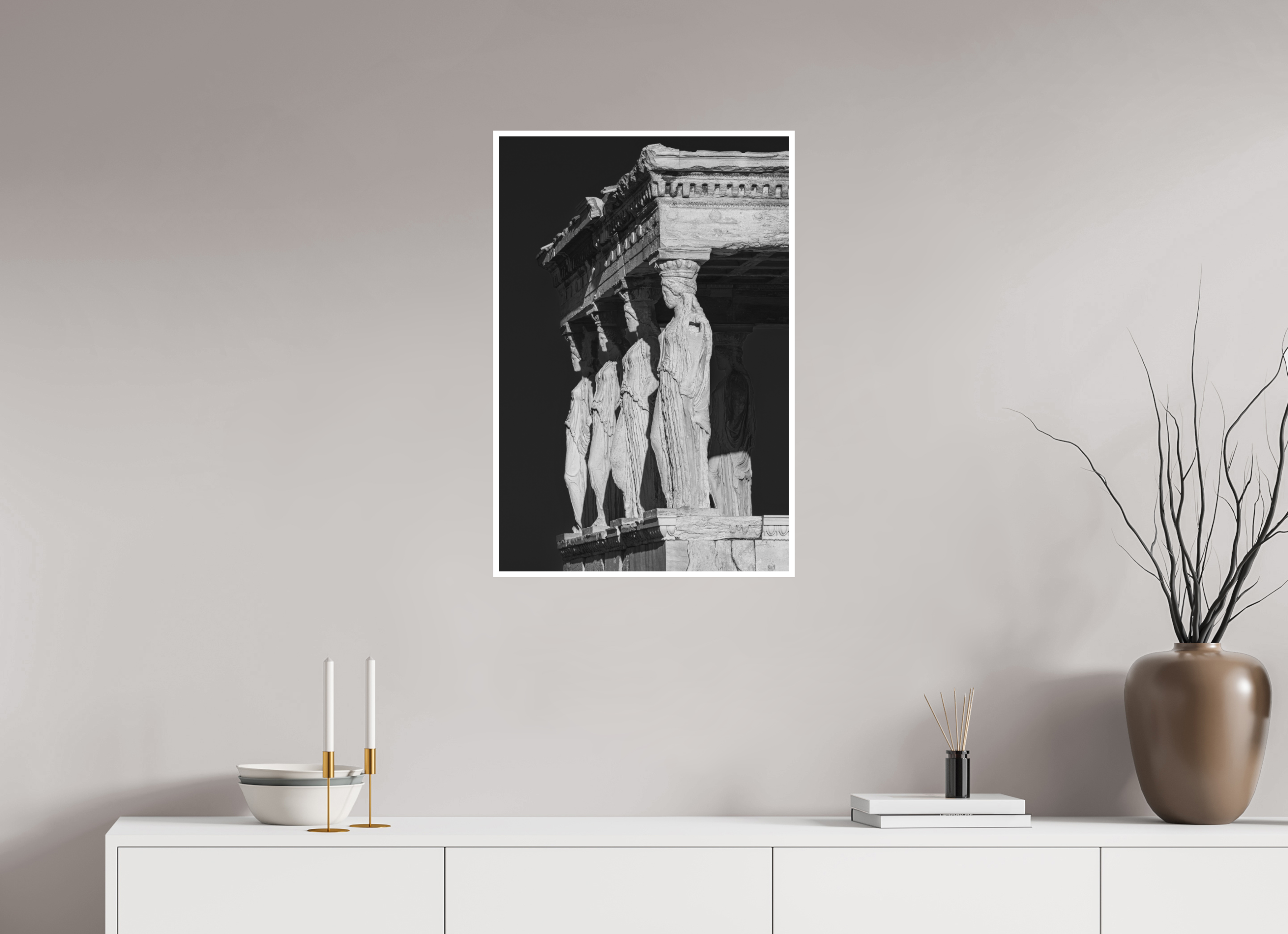 50 x 75 cm, Unframed Fine Art Giclée print on Hahnemühle Photo Rag paper with 1cm border The Erechtheion II
