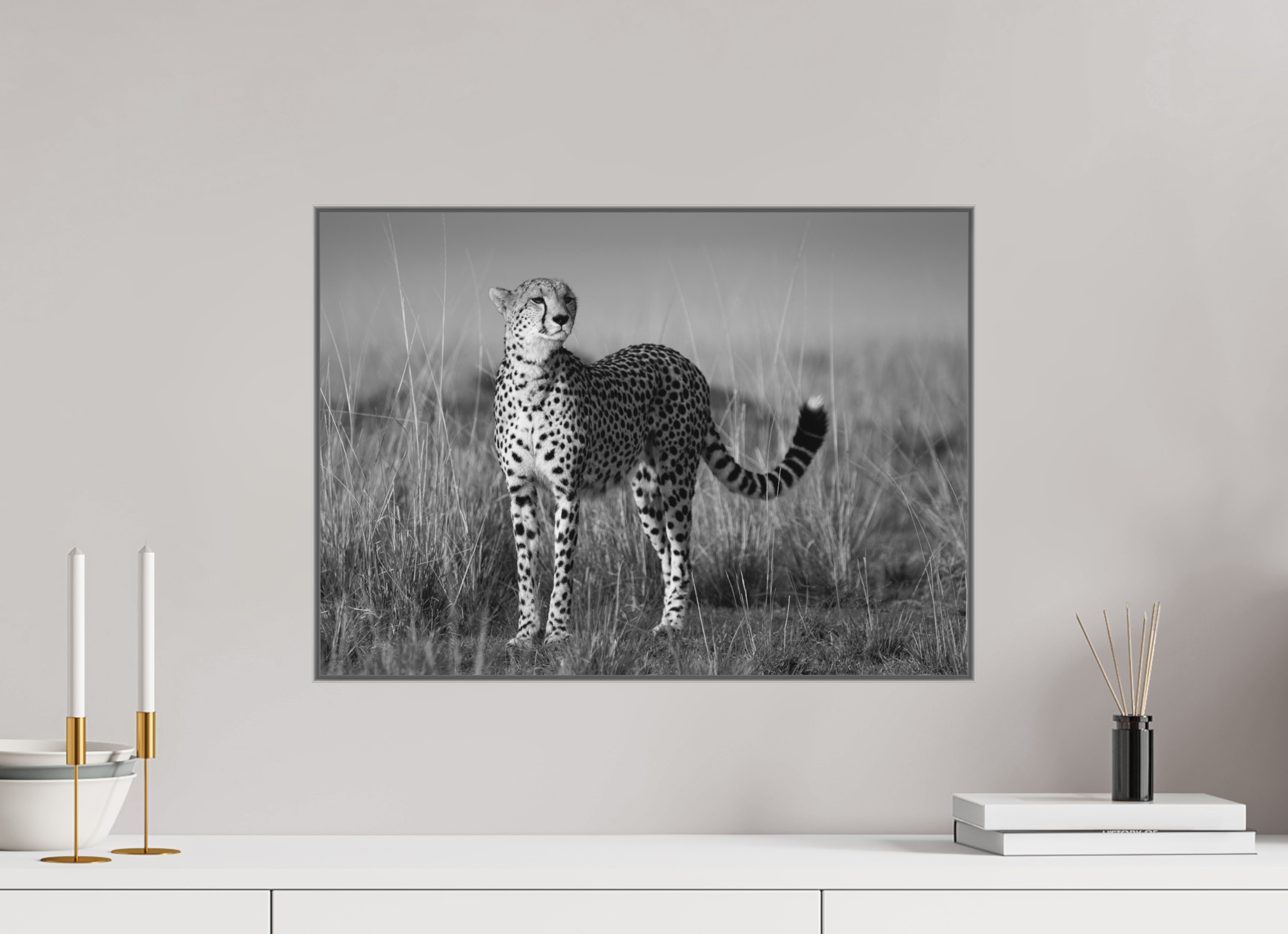 56 x 40 cm, Framed in Aluminium Art Box Printed on Ilford BW Photo Print under Acrylic Glass - w-out border Kulete II