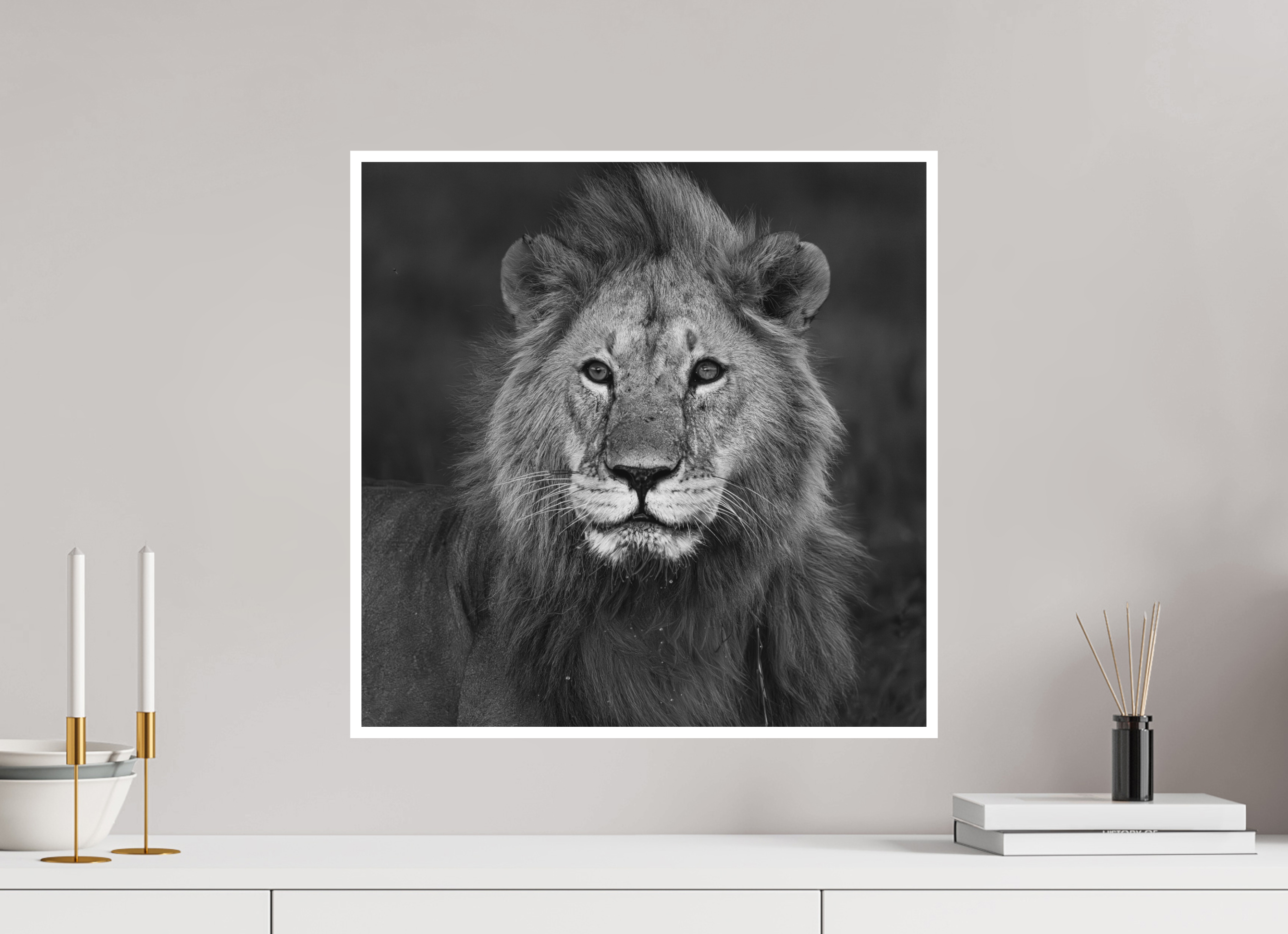 50 x 50 cm, Unframed Fine Art Giclée print on Hahnemühle Photo Rag paper with 1cm border Rudi III