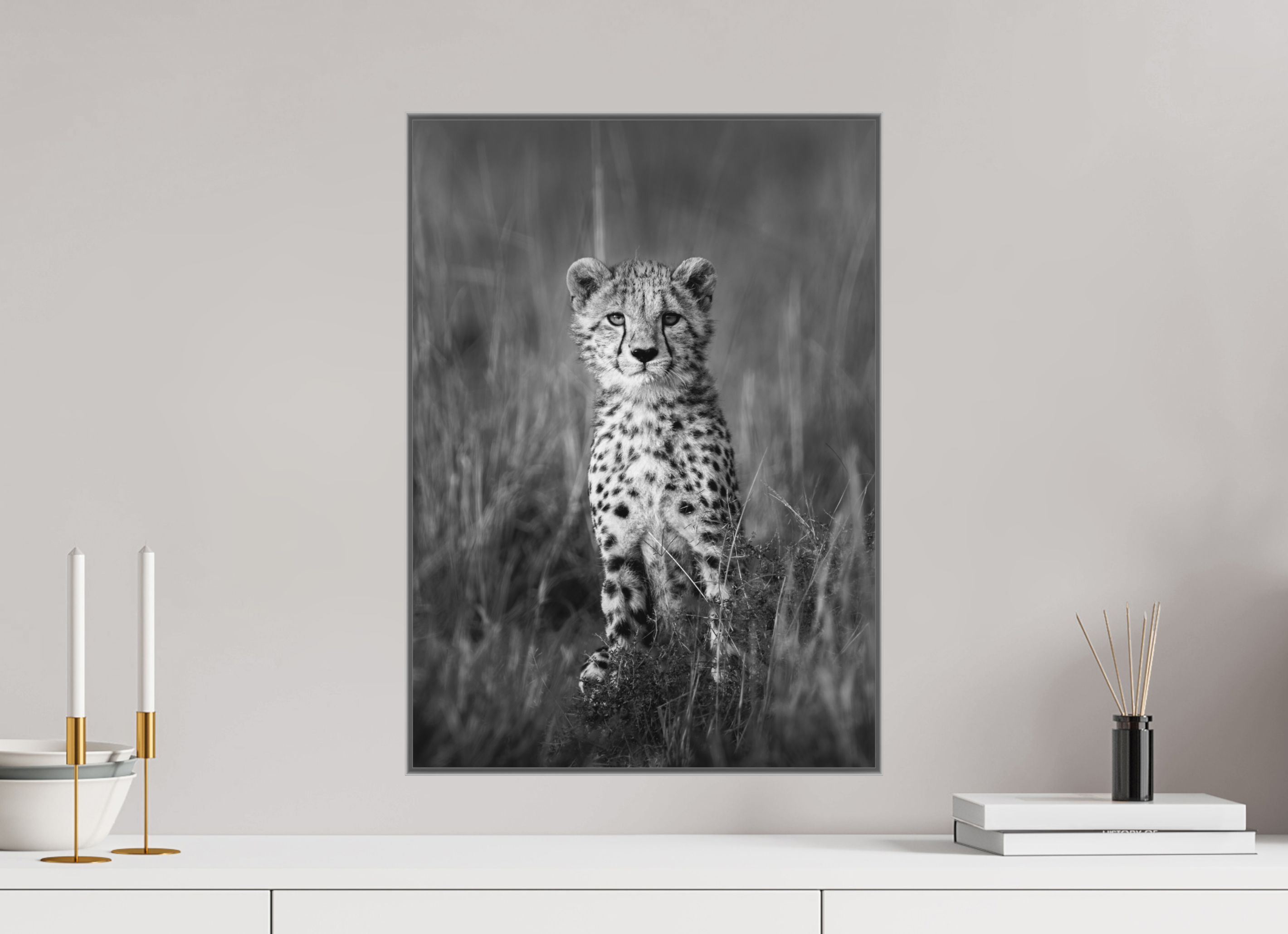 40 x 56 cm, Framed in Aluminium Art Box Printed on Ilford BW Photo Print under Acrylic Glass - w-out border Sadala III