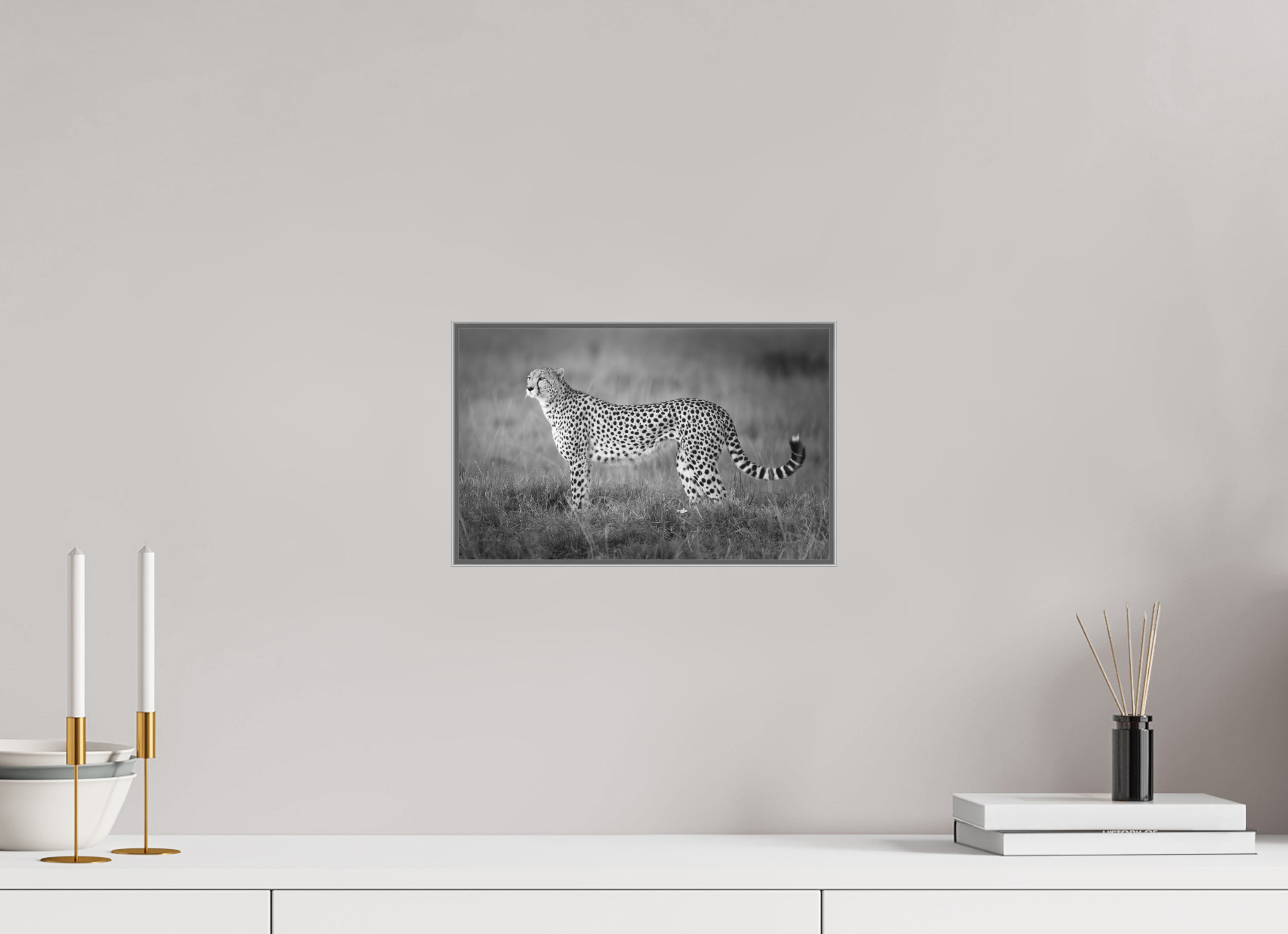 32 x 20 cm, Framed in Aluminium Art Box Printed on Ilford BW Photo Print under Acrylic Glass - w-out border Kulete I