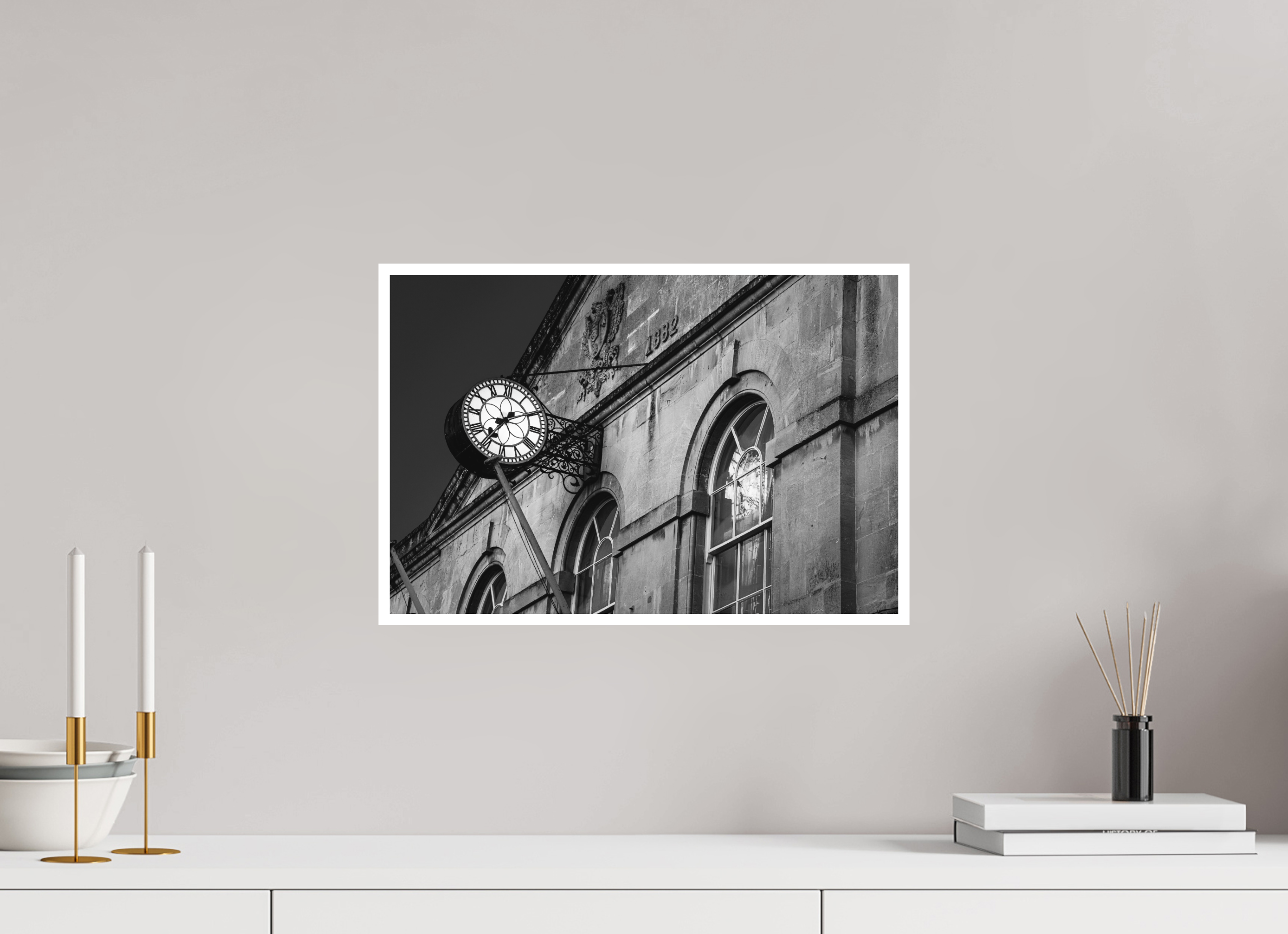 45 x 30 cm, Unframed Fine Art Giclée print on Hahnemühle Photo Rag paper with 1cm border Corsham Town Hall II